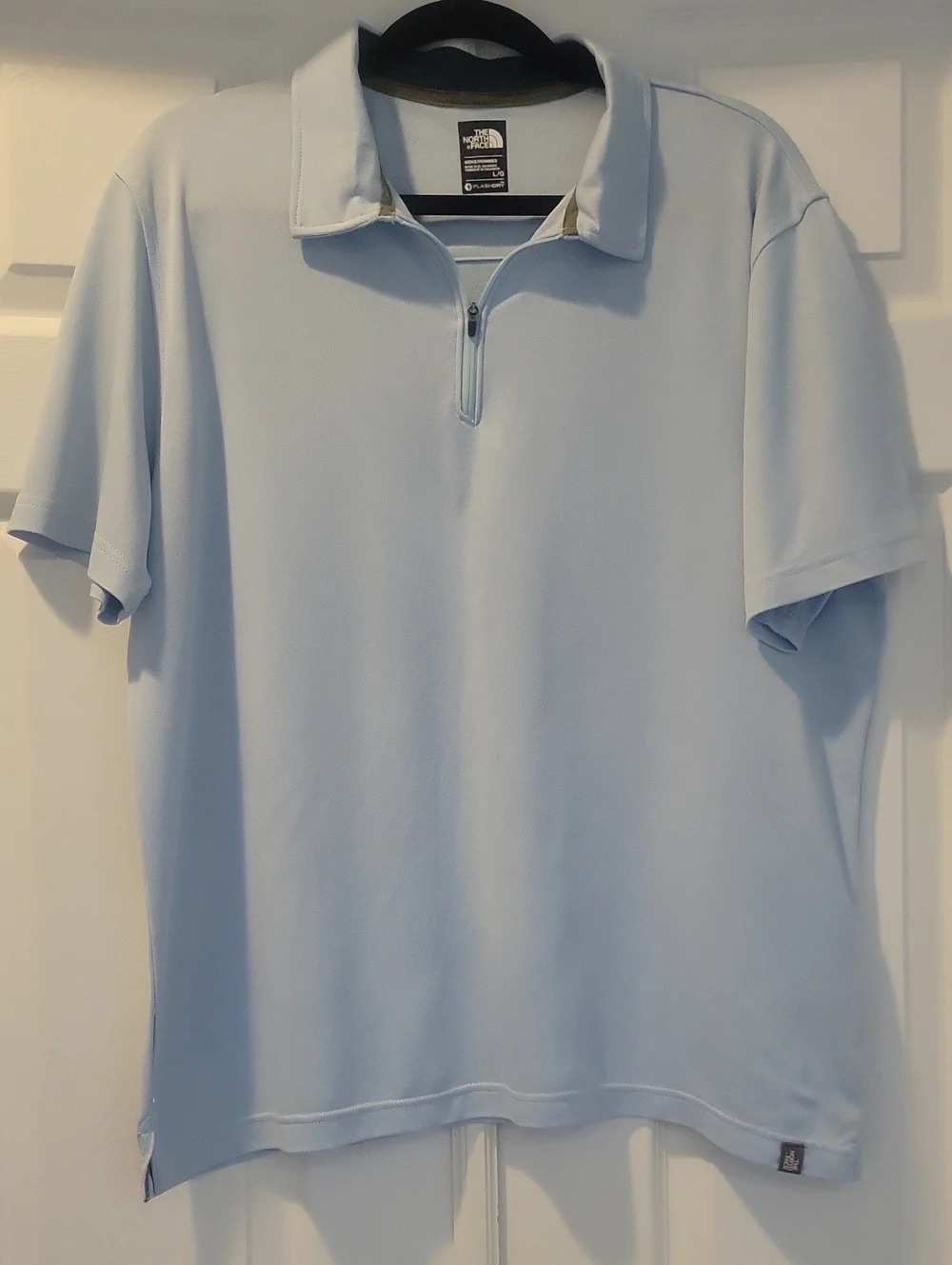 NORTH FACE Short-Sleeve Quarter-Zip Performance Polo Blue Size Large